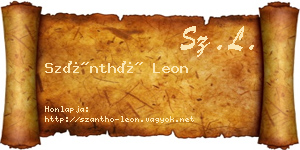 Szánthó Leon névjegykártya